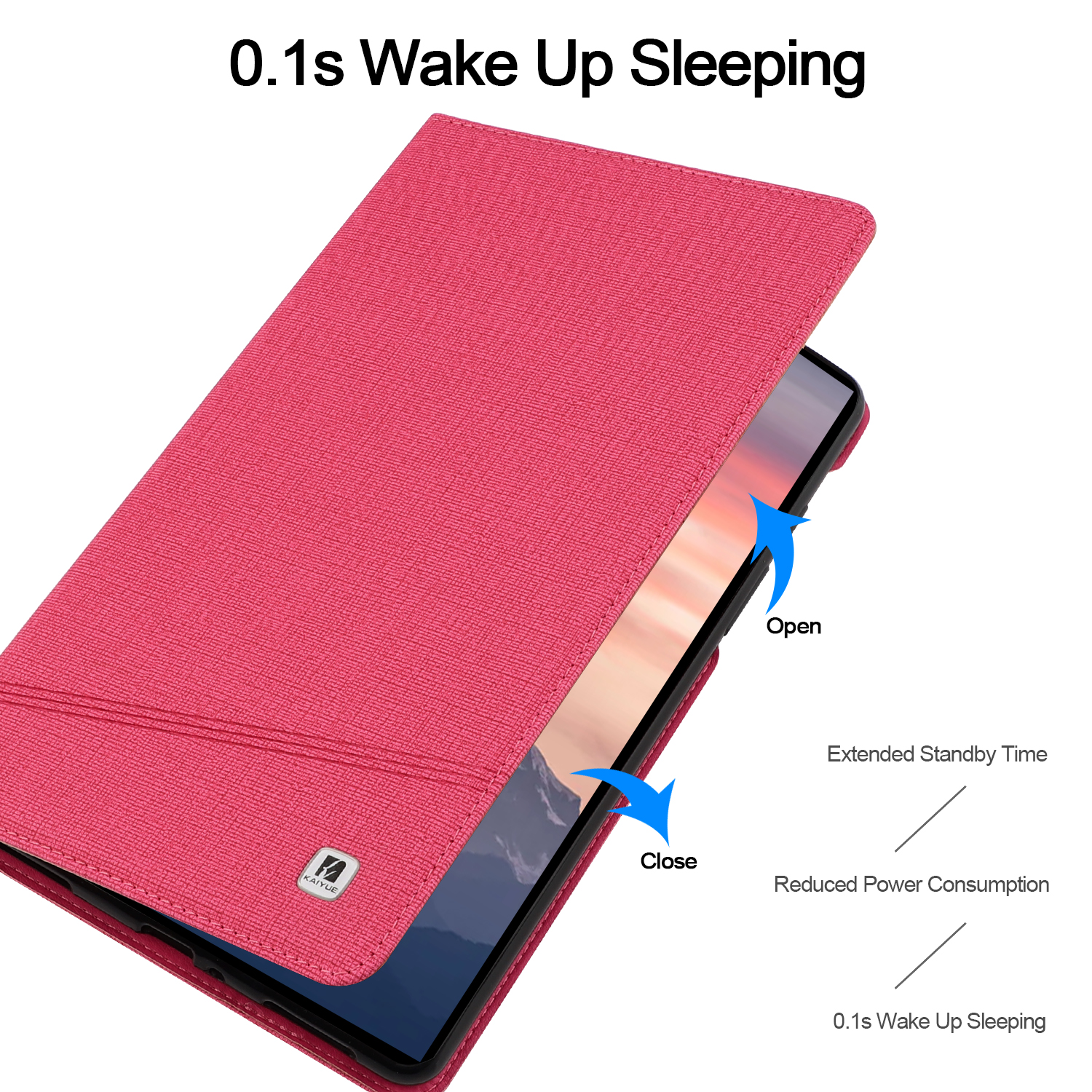 KAIYUE Two Card Slots Tablet Case Pink