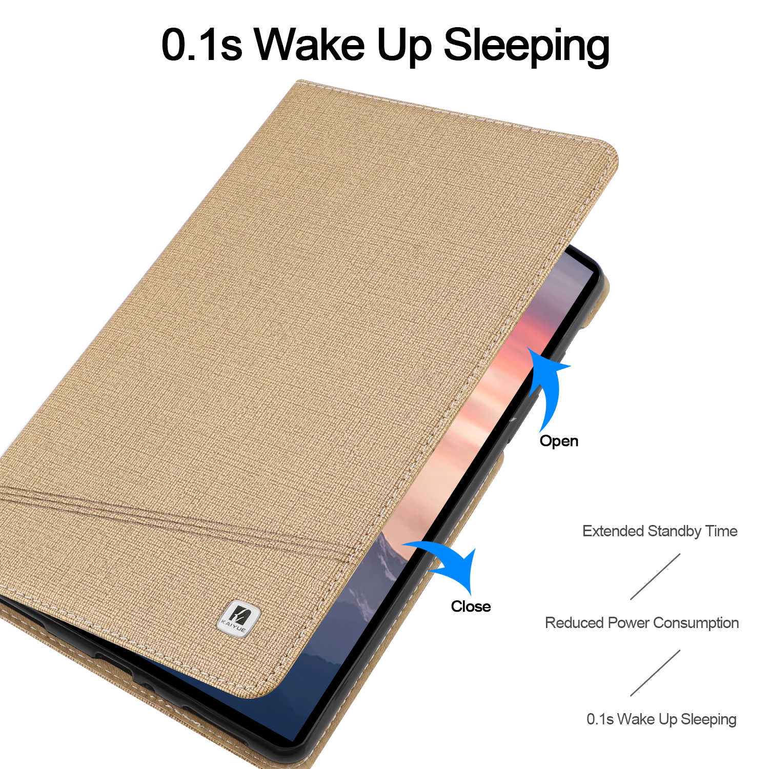 KAIYUE Two Card Slots Tablet Case Glod