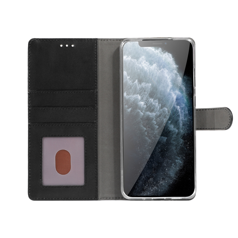 KAIYUE Real Leather Wallet Case Black