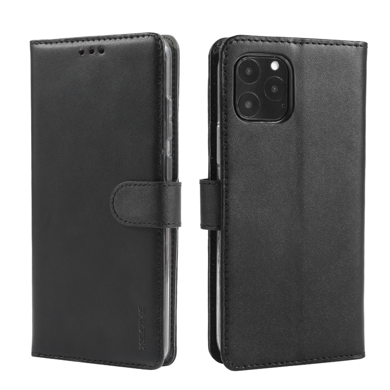 KAIYUE Real Leather Wallet Case Black