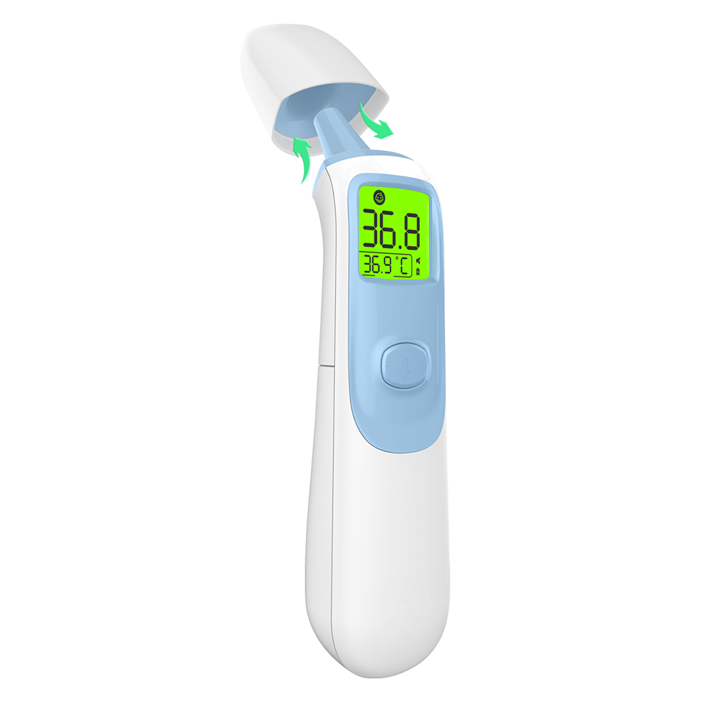 Non Contact Ear and Forehead Thermometer, Digital Infrared Thermometer for  Fever with LCD Screen, Memory Recall