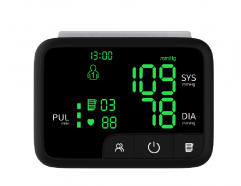 AOJ-35D Home High Precision Small Wrist Blood Pressure Monitor Intelligent Voice Blood Pressure Machine (Black)