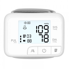 AOJ-35D Home High Precision Small Wrist Blood Pressure Monitor Intelligent Voice Blood Pressure Machine (White)