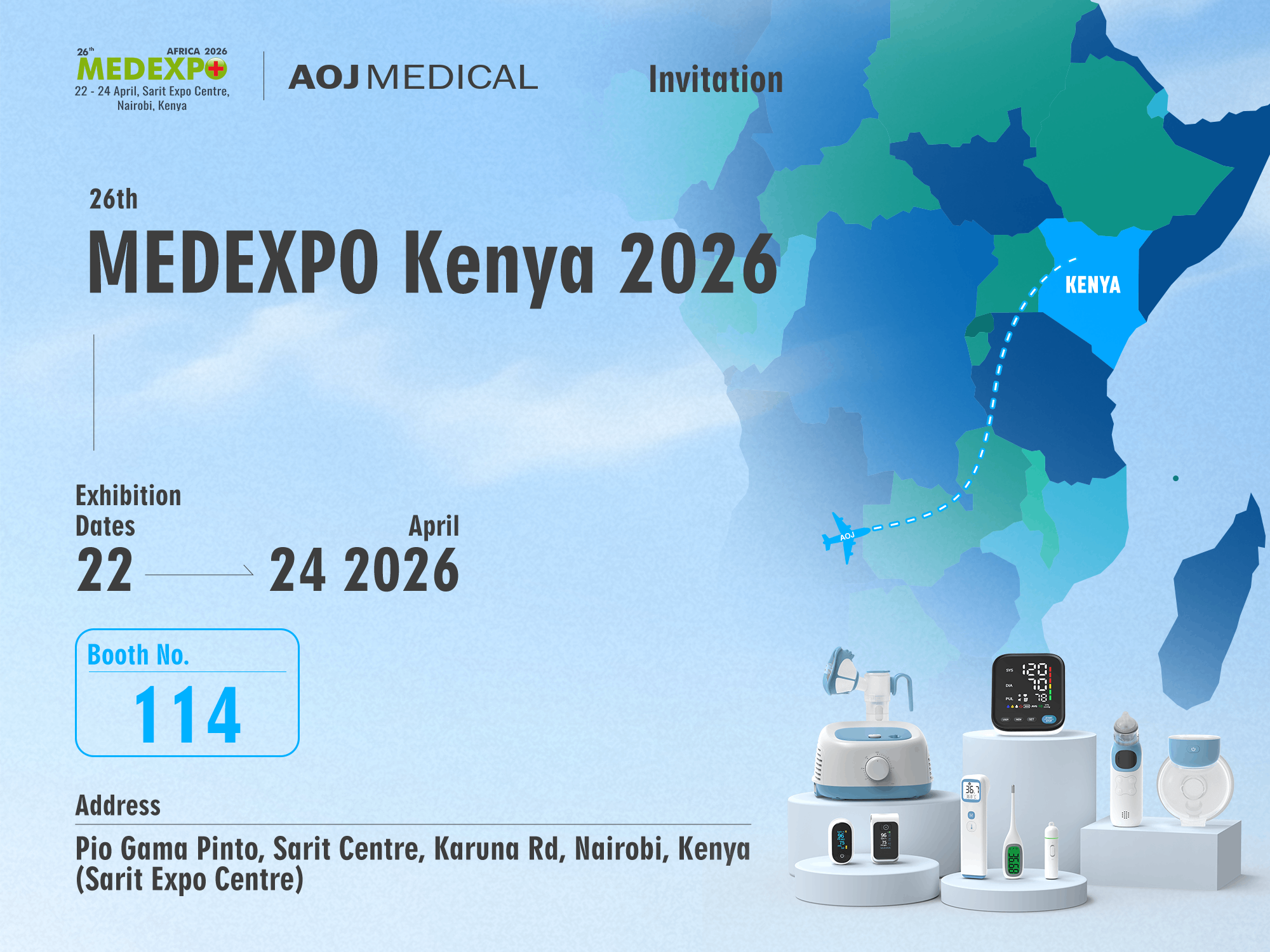 AOJ MEDICAL Exhibits At MEDEXPO Kenya 2026