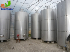 Vertical stainless steel tank