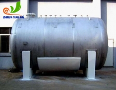 Horizontal stainless steel storage tank