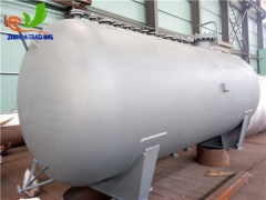 Horizontal stainless steel storage tank