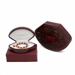 Classic Wooden Jewelry Box With Hollow Carving Design