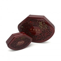 Classic Wooden Jewelry Box With Hollow Carving Design