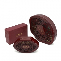 Classic Wooden Jewelry Box With Hollow Carving Design