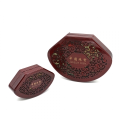 Classic Wooden Jewelry Box With Hollow Carving Design