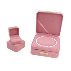 Latest arrival hot selling microfiber jewelry box high quality women jewelry portable storage box