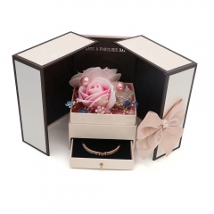 Newest selling attractive style flower holiday gift box jewelry storage boxes