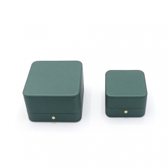 Premium Green PU Leather Earrings Box