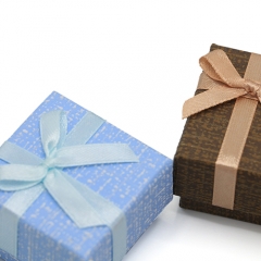 Paper Gift Box With Ribbon For Ring