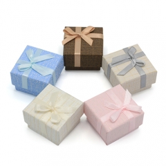 Paper Gift Box With Ribbon For Ring