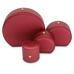 PU Leather Semicircle Jewelry Packaging Box
