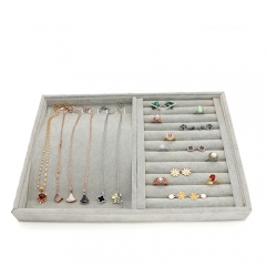 High Quality Velvet Display Tray For Earring Ring Necklace