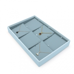 PU Leather Jewelry Necklace Pendant Display Tray