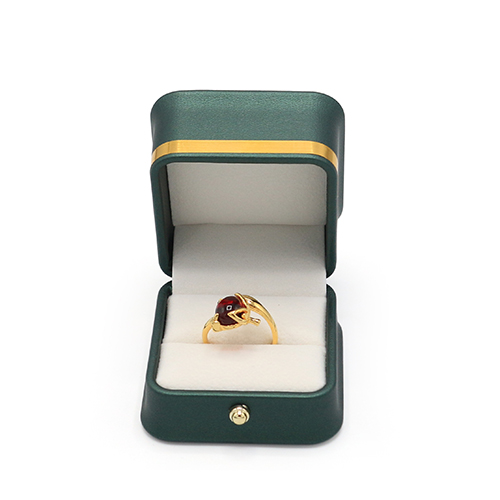 Popular High Grade PU Leather Jewelry Ring Gift Box