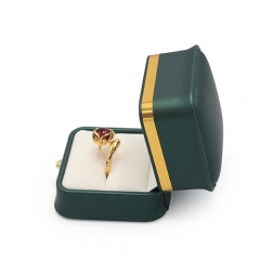 Popular High Grade PU Leather Jewelry Ring Gift Box