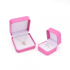 Lovely Pink PU Leather Storage Box For Jewelry