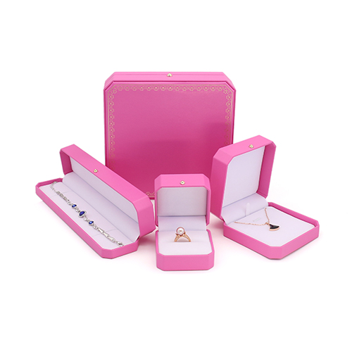 Lovely Pink PU Leather Storage Box For Jewelry