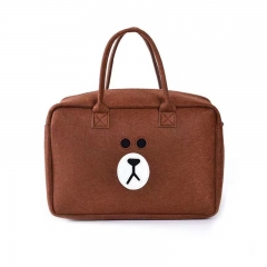 New Cartoon Felt Bag Cute Cartoon Travel Storage Bag High Capacity Travel Bag