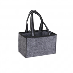 Wholesale Felt Wine Bottle Bag Divided Wine Tote Bag High Quality Hanging Felt Tote Bag