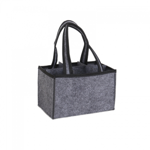 Wholesale Felt Wine Bottle Bag Divided Wine Tote Bag High Quality Hanging Felt Tote Bag