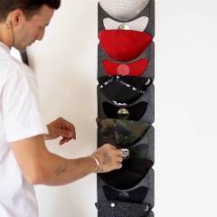 Hat Display Rack Storage Felt Hat Rack with 7 Pocket Hat Display Holder Hat Organizer for for Door, Wall, Closet