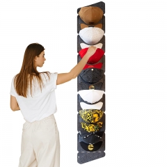 Hat Display Rack Storage Felt Hat Rack with 7 Pocket Hat Display Holder Hat Organizer for for Door, Wall, Closet