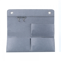 Gray Wall Hanging Style Felt Storage Hanging Bags Wall Mounted Wardrobe Hang Bags Wall Pouch Cosmetic Toys Organizer