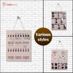 Hanging Earrings Necklace Storage Bag Holder Jewelry Packaging Display Felt Jewelry Hanging Storage Organizer