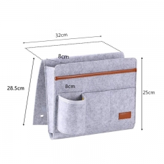 High Quality Felt Bedside Caddy bag dorm Organizer bedside caddy Sofa storage bag