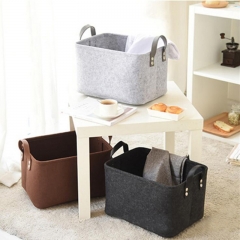 felt Dirty Clothes Basket Foldable Toy Basket Storage Baskets Home Decor for Gifts Fabric