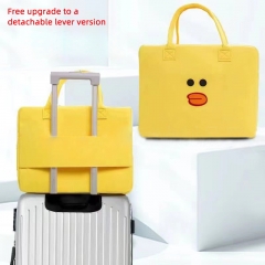 New Cartoon Felt Bag Cute Cartoon Travel Storage Bag High Capacity Travel Bag