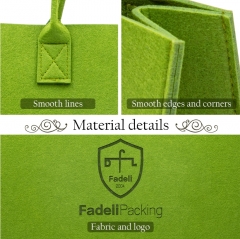 Business Briefcase Custom Felt Fabric Tote Bag Eco Friendly Reusable Shopping Bag with Logo