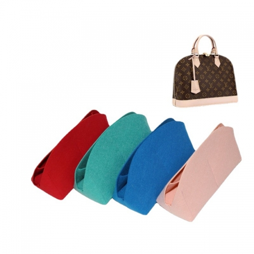 Custom Multi-Pocket Makeup Organizer Felt Insert Bag Travel Inner Purse Portable Handbag Large Capacity Cosmetic Bags