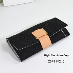 Wholesale custom LOGO elegant mini felt jewelry storage bag ladies travel jewelry bag