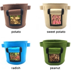Vegetable Potato Garden Heavy Duty Aeration Non-woven Felt Fabric Pot Planting Grow Bags for Plant