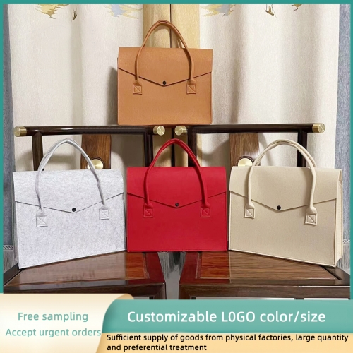 Promotion Reusable Felt Bag 2mm Eco-friendly Felt Foods Delivery Handbag Shopping Tote Bag