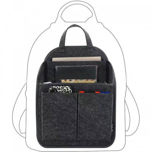 felt bag in bag organizer backpack organiser insert dividers handbag felt shoulder bag organiser