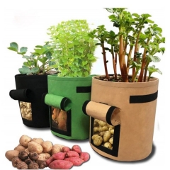 Vegetable Potato Garden Heavy Duty Aeration Non-woven Felt Fabric Pot Planting Grow Bags for Plant