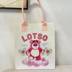 Wholesale Eco friendly Plain Custom Print Shopping felt tote bag fabric bag