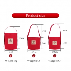 Customized pattern hollowed handles felt Christmas Santa packaging tote bag cartoon children handbag