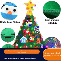 Xmas Decoration Gifts DIY Felt Christmas Tree With Ornament Set For Kids