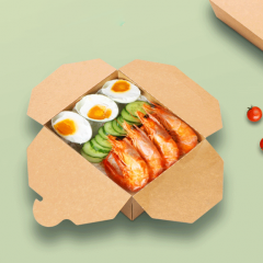 Take Out Food Containers Microwaveable Kraft Brown Take Out Boxes, Perfect for Restaurant, Catering and Party