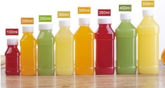500 ML Clear Plastic Juice Bottles with Lids