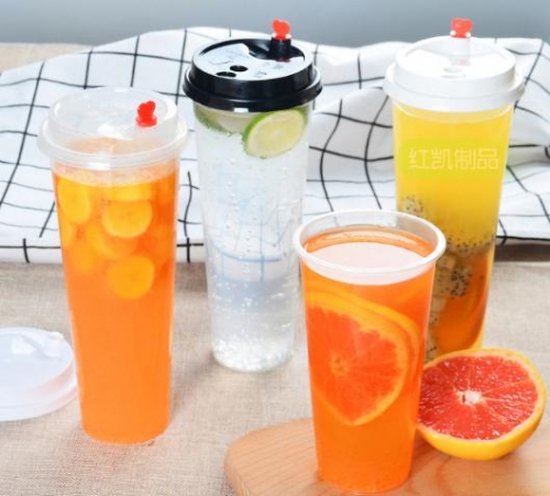 17 oz Leakproof Reusable Boba Cup Plastic Bubble Tea Cups